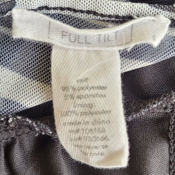 Y2K Zebra Mesh Tank Top by Full Tilt Size M - Picture 9 of 10